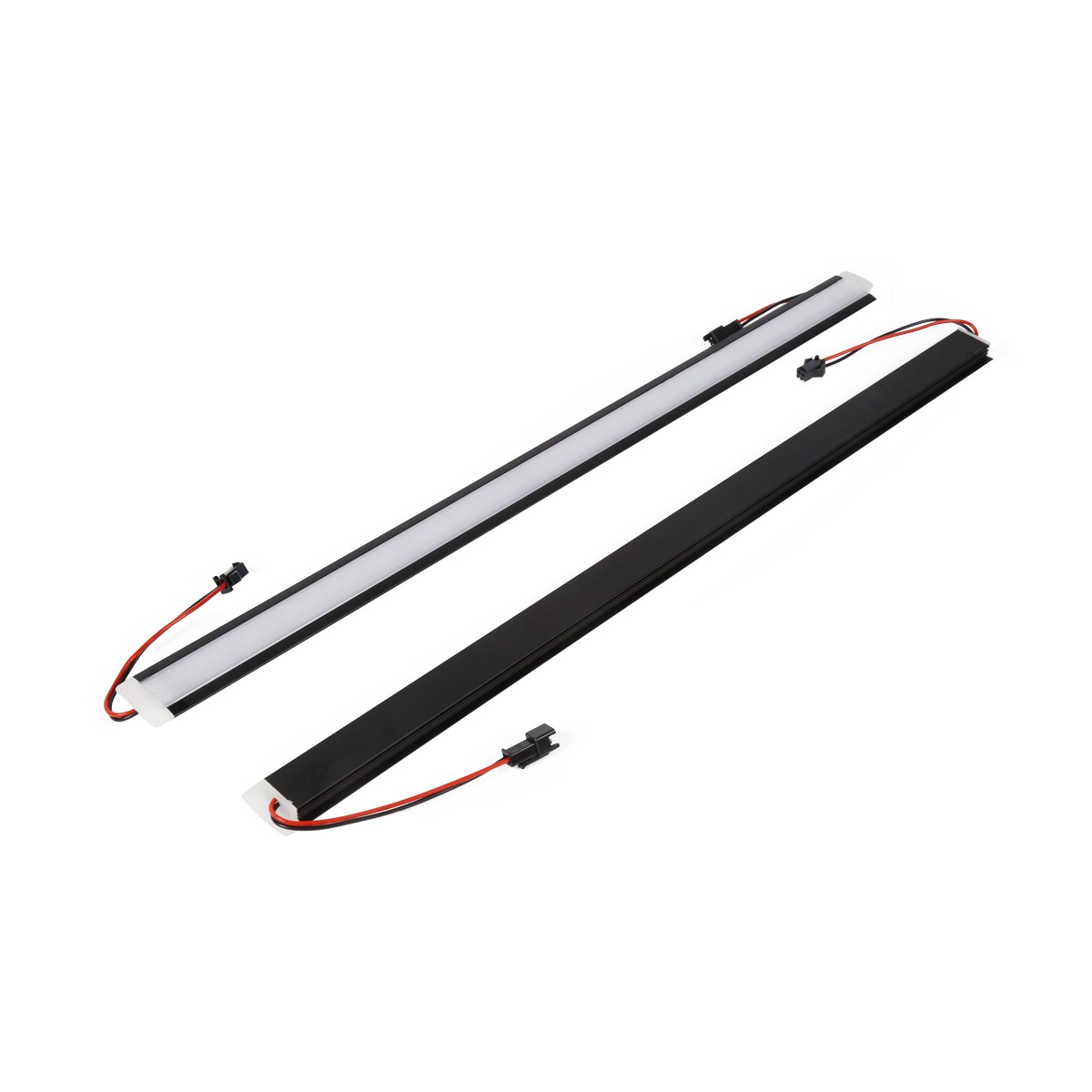 嵌入式衣柜展示柜开云电子氧化黑色酒柜层板嵌入式LED灯条